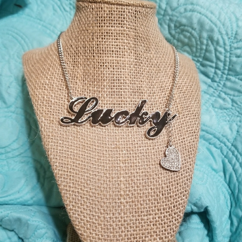 Ashley Collection "Lucky" Silver Tone Necklace
